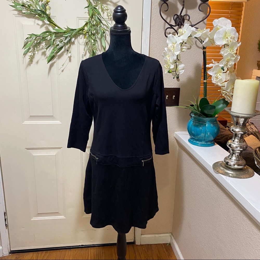 Neiman Marcus Shift Style Front Pockets 3/4” Arm - image 3